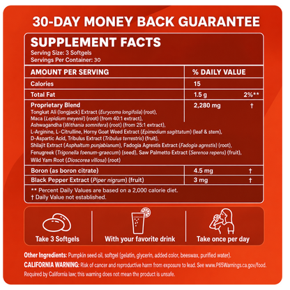 Testosterone+ Advanced 15-In-1 Complex (90 Softgels)